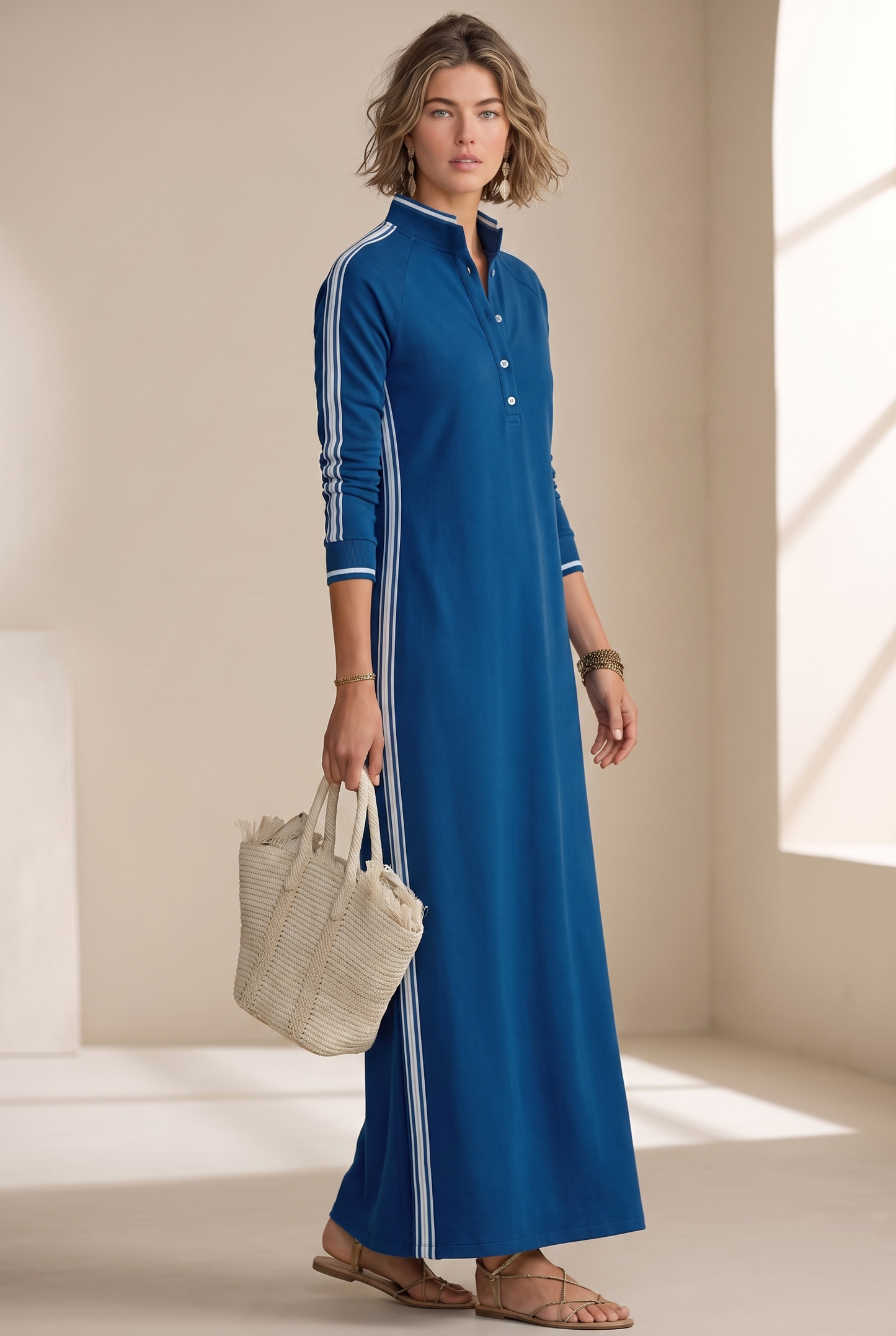 Audrey | Women's Elegant Buttoned Maxi Dress