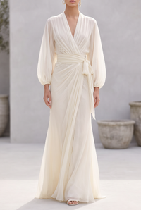 Stella | Women's Elegant V-Neck Maxi Dress