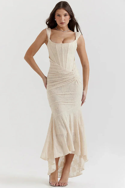 Camila | Women's Embroidered Asymmetrical Wedding Guest Dress