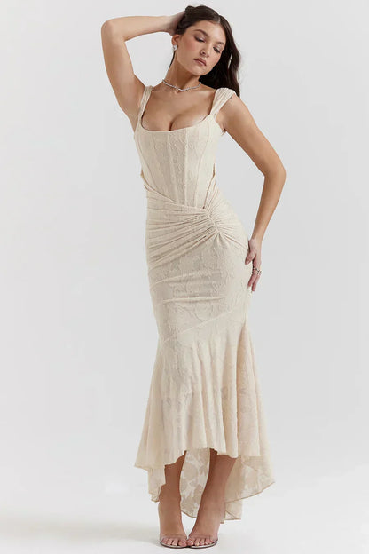 Camila | Women's Embroidered Asymmetrical Wedding Guest Dress