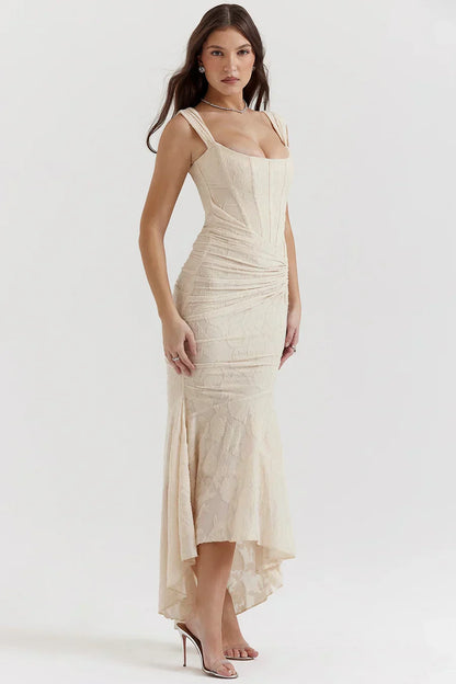 Camila | Women's Embroidered Asymmetrical Wedding Guest Dress