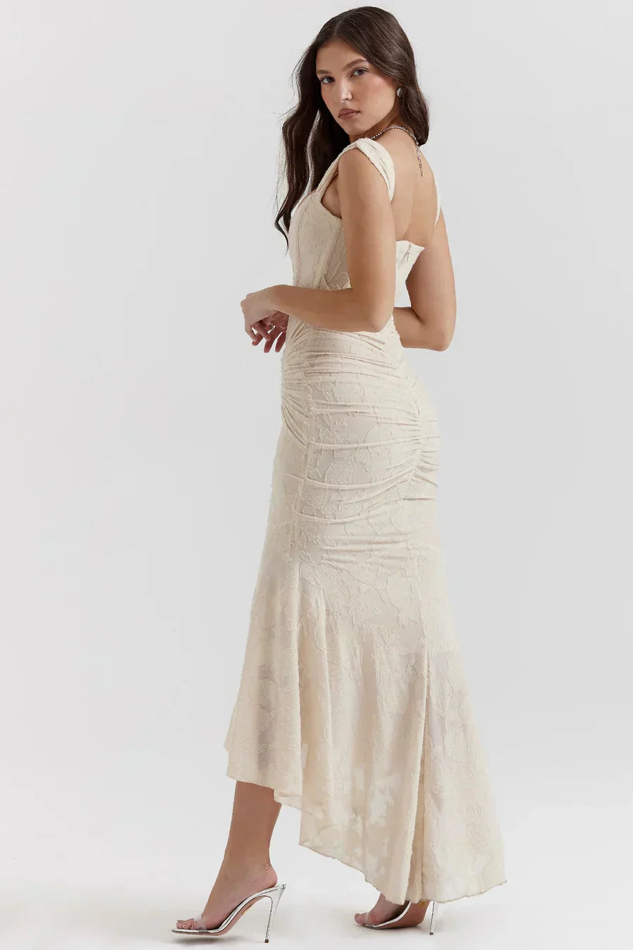 Camila | Women's Embroidered Asymmetrical Wedding Guest Dress