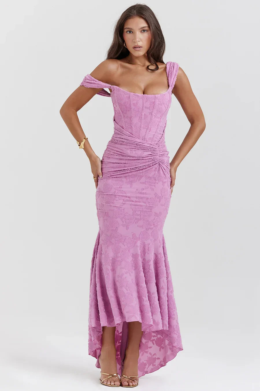 Camila | Women's Embroidered Asymmetrical Wedding Guest Dress