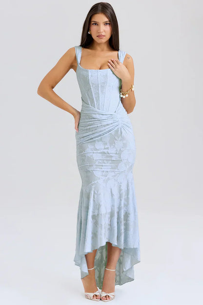 Camila | Women's Embroidered Asymmetrical Wedding Guest Dress