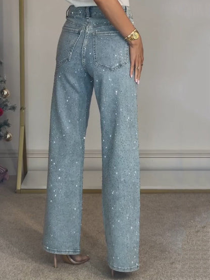 Delilah | Women's High-Waisted Glitter Jeans