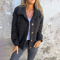 Grace | Women's Fall Teddy Button Jacket