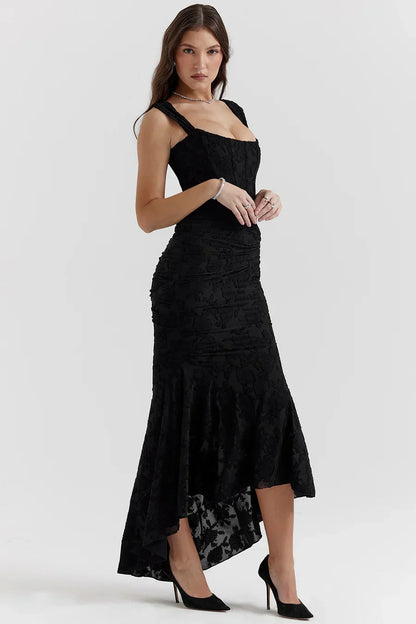 Camila | Women's Embroidered Asymmetrical Wedding Guest Dress