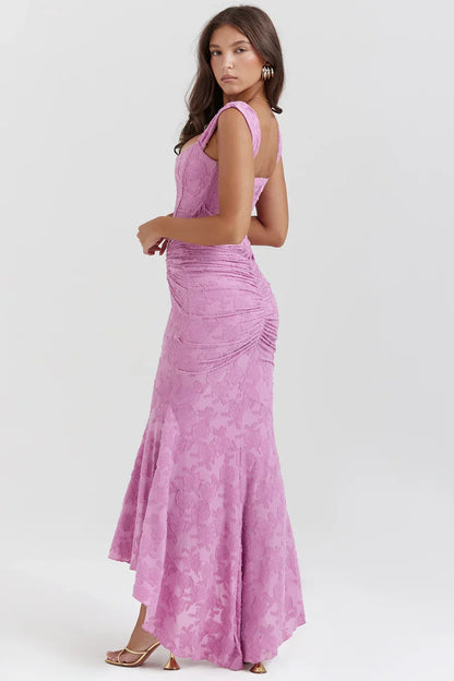 Camila | Women's Embroidered Asymmetrical Wedding Guest Dress