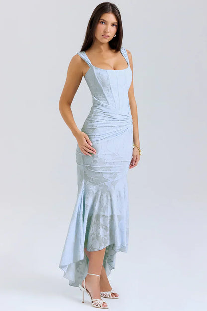 Camila | Women's Embroidered Asymmetrical Wedding Guest Dress