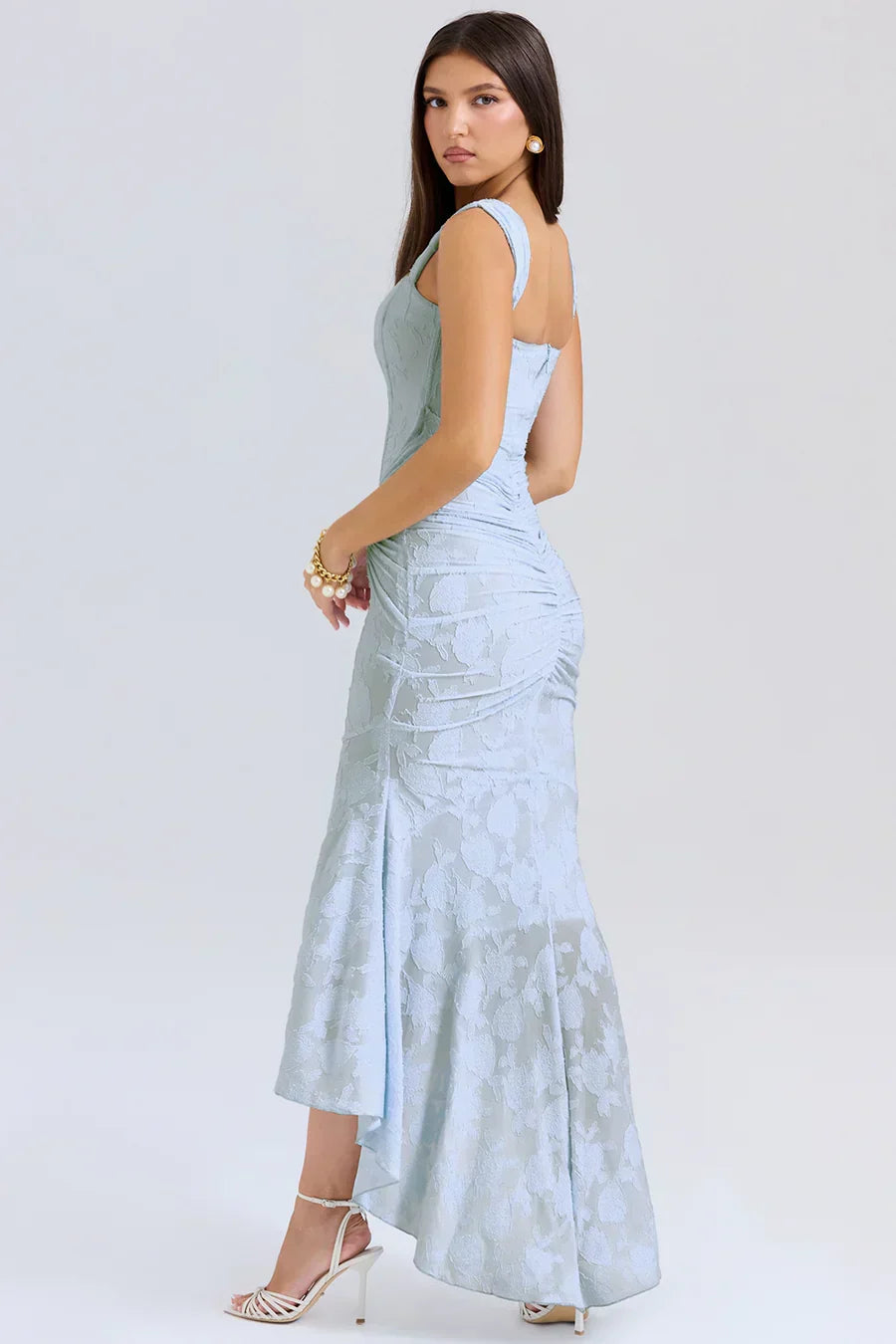 Camila | Women's Embroidered Asymmetrical Wedding Guest Dress
