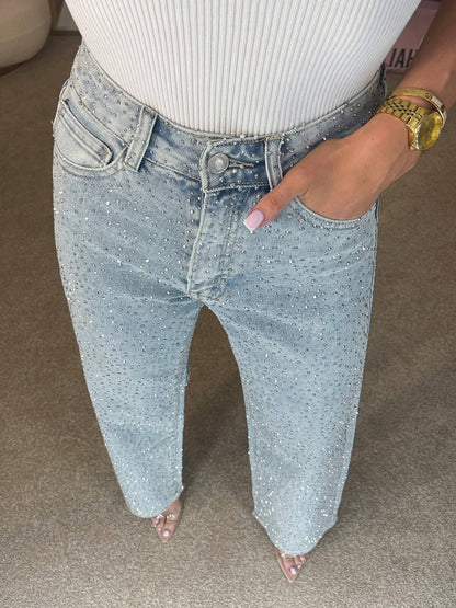 Delilah | Women's High-Waisted Glitter Jeans