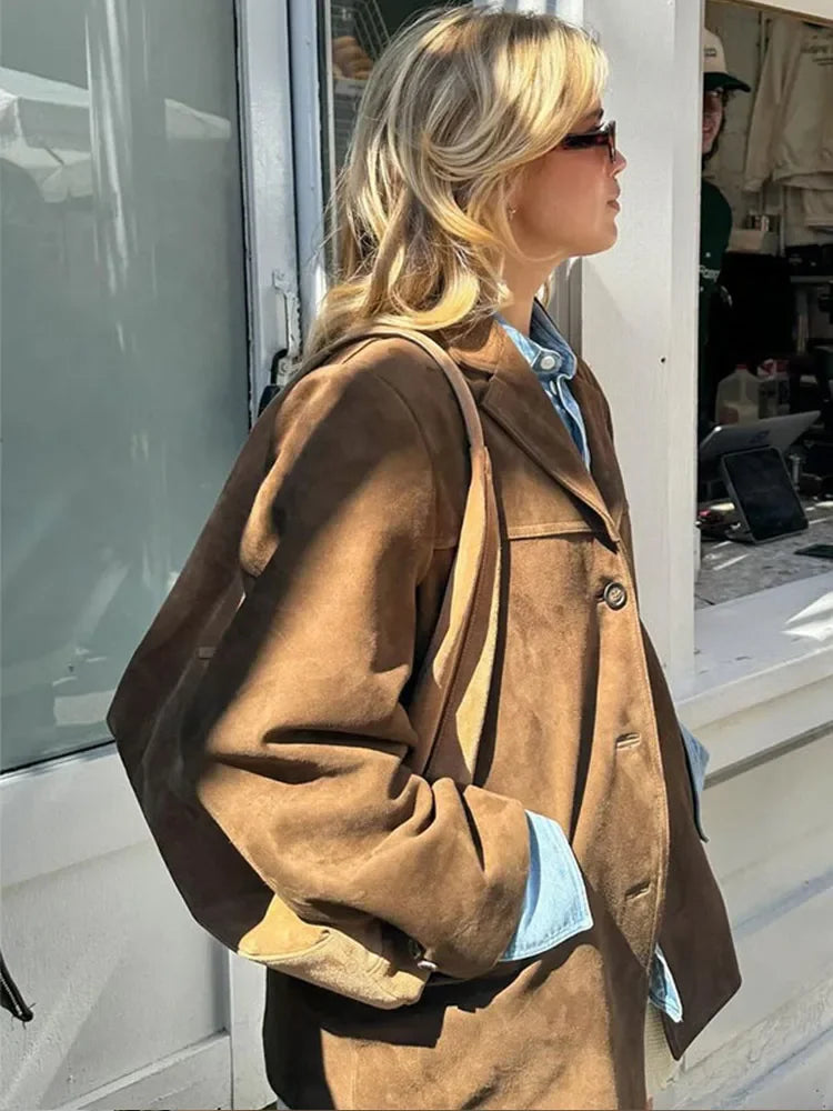 Anie | Women's Elegant Suede Fall Jacket