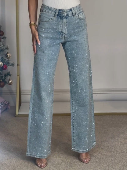 Delilah | Women's High-Waisted Glitter Jeans