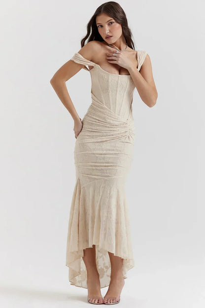 Camila | Women's Embroidered Asymmetrical Wedding Guest Dress