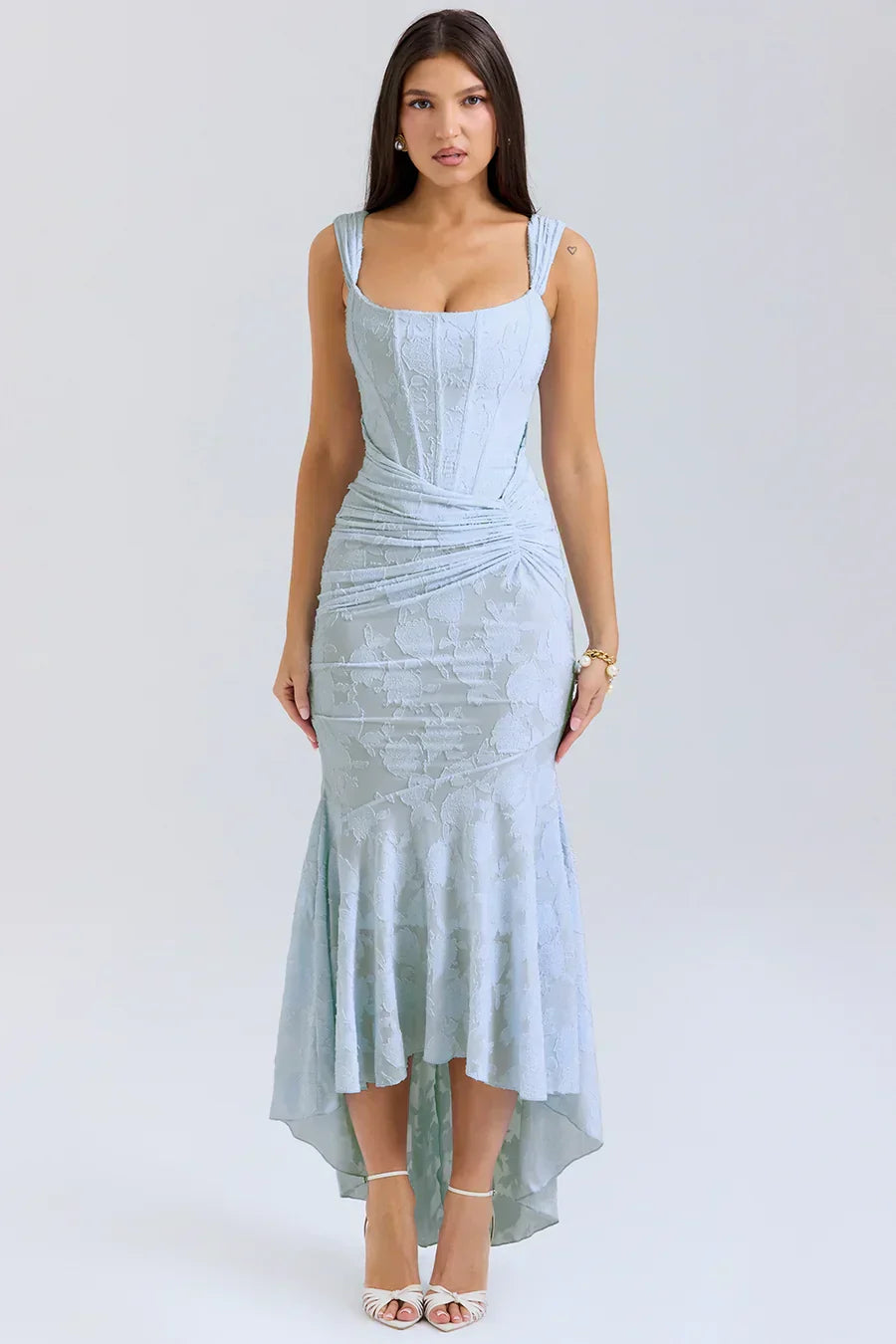 Camila | Women's Embroidered Asymmetrical Wedding Guest Dress