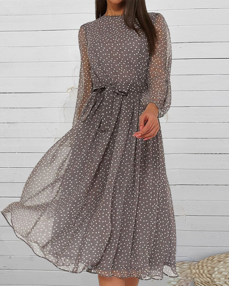 Fallon | Women's Elegant Longsleeve Midi Dress