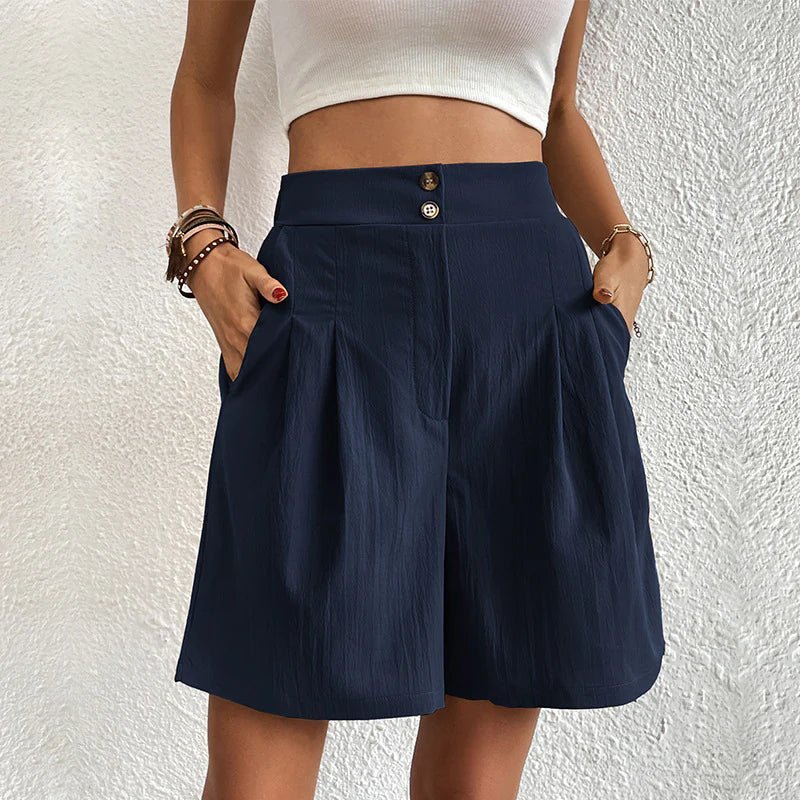Celestara | Women's High-Waist Linen Summer Shorts