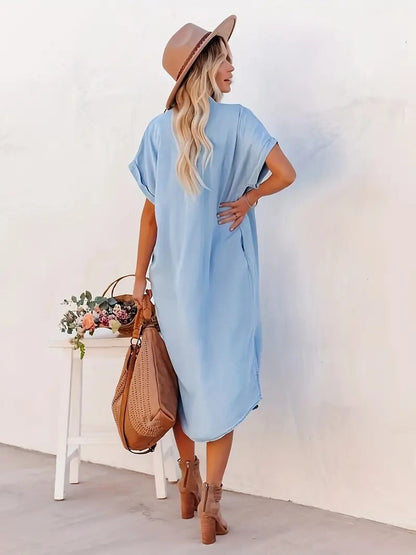 Lydia | Women's Casual Button-Front Shirt Dress