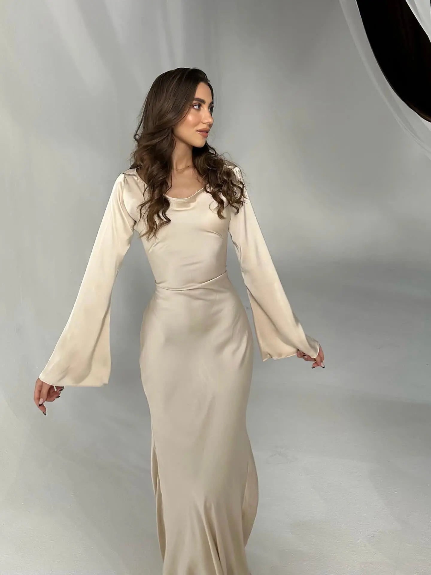 Aurora | Women's Elegant Long Sleeve Maxi Dress