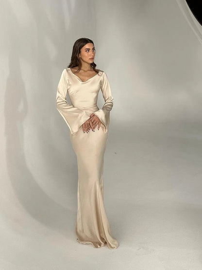 Aurora | Women's Elegant Long Sleeve Maxi Dress