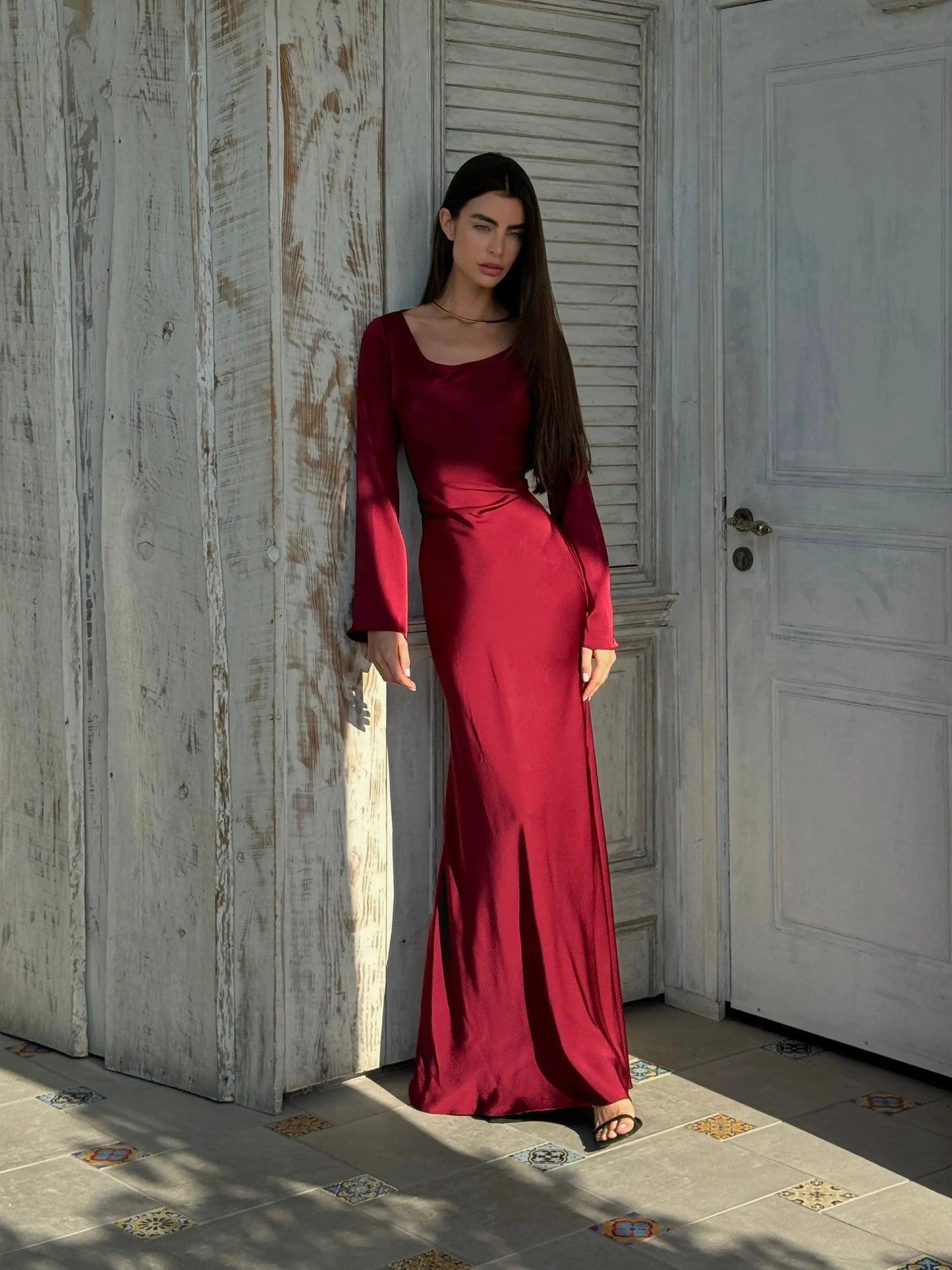 Aurora | Women's Elegant Long Sleeve Maxi Dress