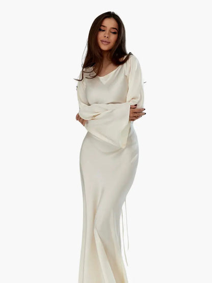 Aurora | Women's Elegant Long Sleeve Maxi Dress