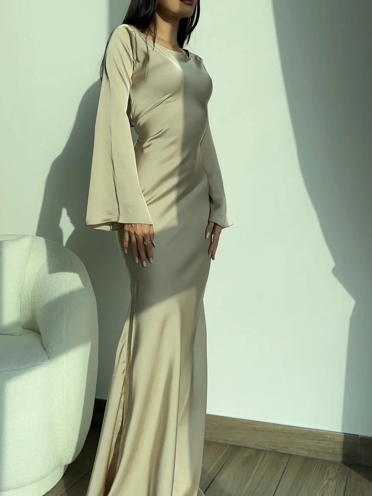 Aurora | Women's Elegant Long Sleeve Maxi Dress