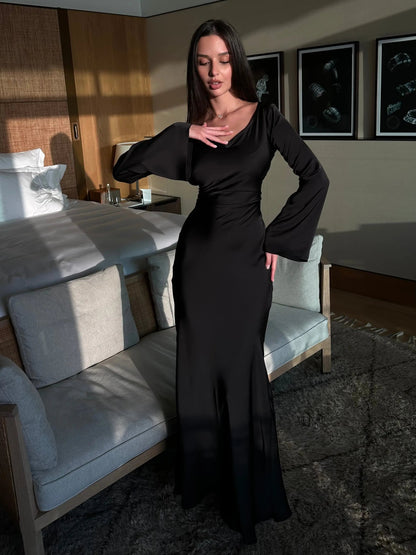 Aurora | Women's Elegant Long Sleeve Maxi Dress