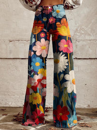 Mina | Women's Vintage Floral Wide Leg Jeans