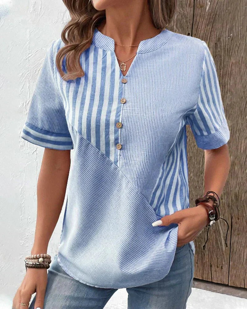 LILA | SOFT STRIPE EVERYDAY BLOUSE