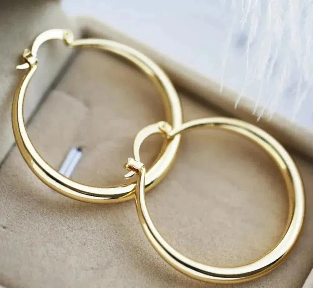 Large Gold Hoop Earrings