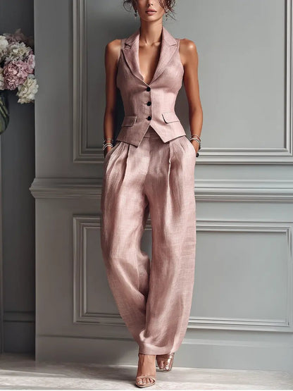 Alessia | Women's Tailored Wide Leg Two Piece Set