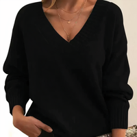 Leah | Women's Comfort Cashmere V-neck Sweater