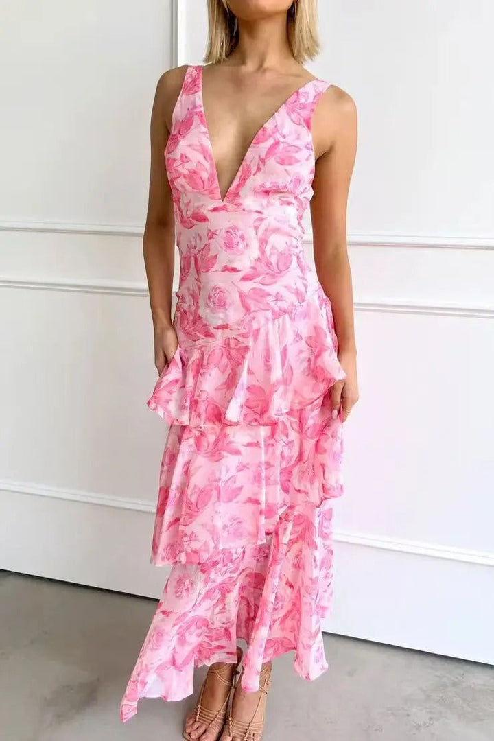 Eileen | Women's Printed V-neck Summer Dress
