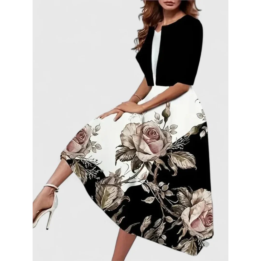 Alice | Women's Boho Midi Dress with Cropped Cardigan
