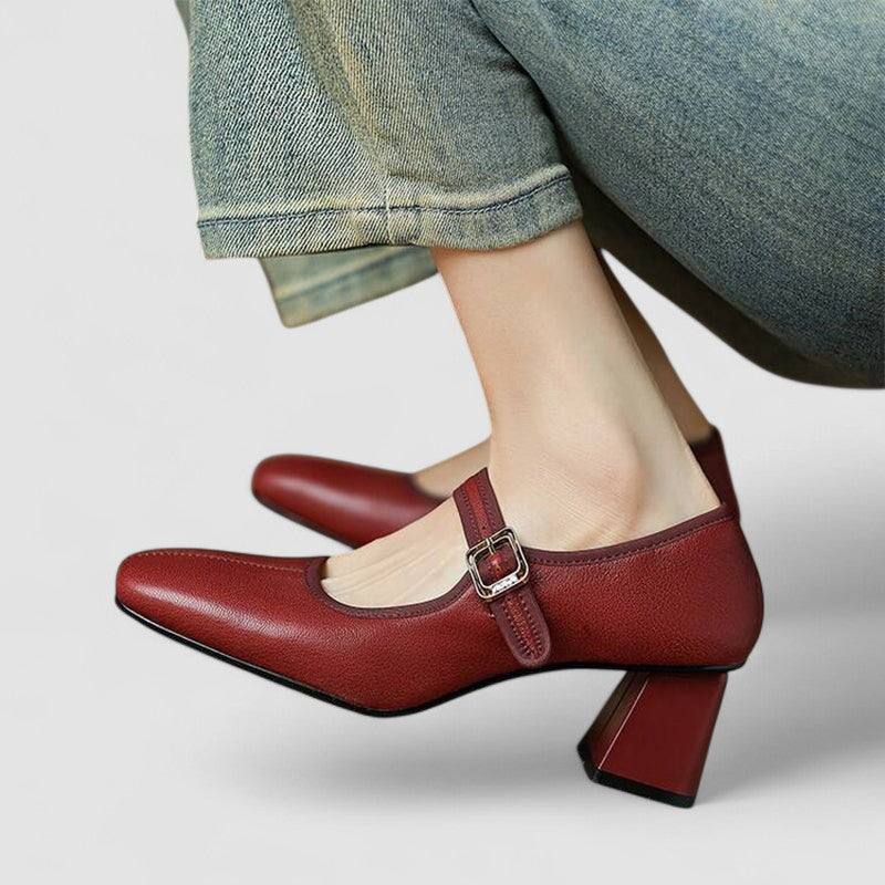Hayley | Women's Vintage Mary Janes with Block Heel