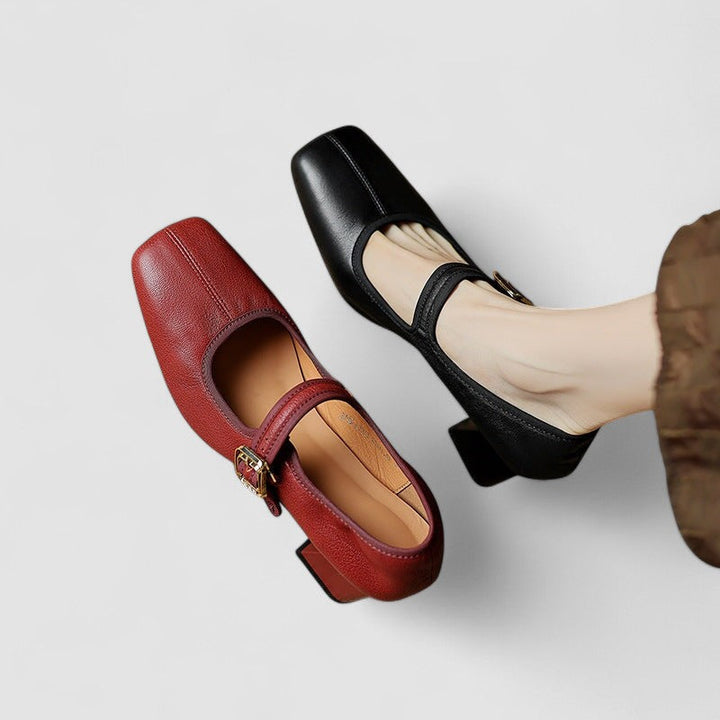 Hayley | Women's Vintage Mary Janes with Block Heel
