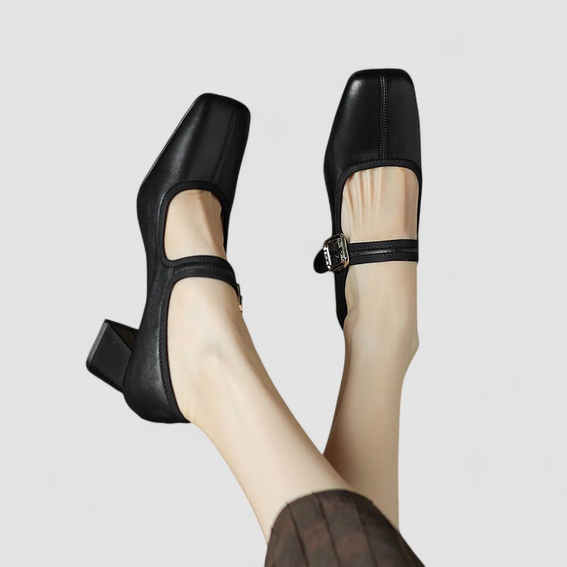 Hayley | Women's Vintage Mary Janes with Block Heel