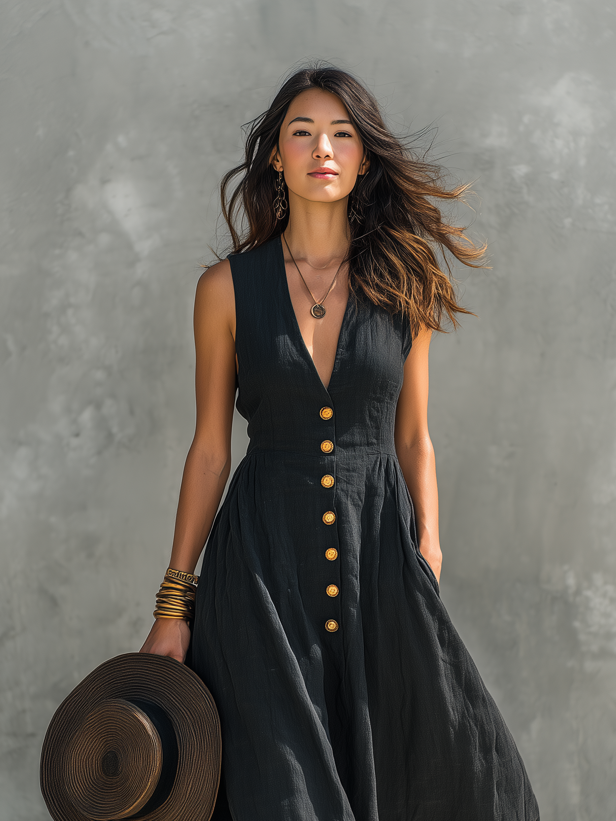Peyton | Women's Casual V-Neck Maxi Dress