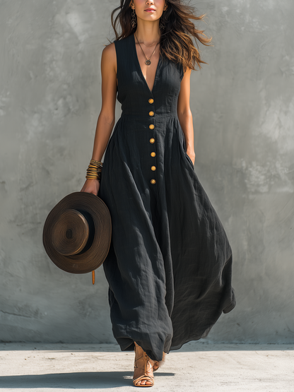 Peyton | Women's Casual V-Neck Maxi Dress