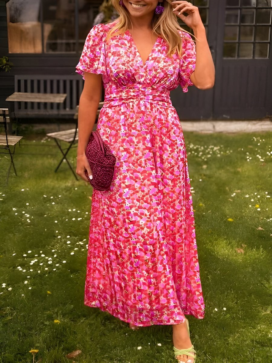 Isla | Elegant Puffed Sleeve Summer Maxi Dress