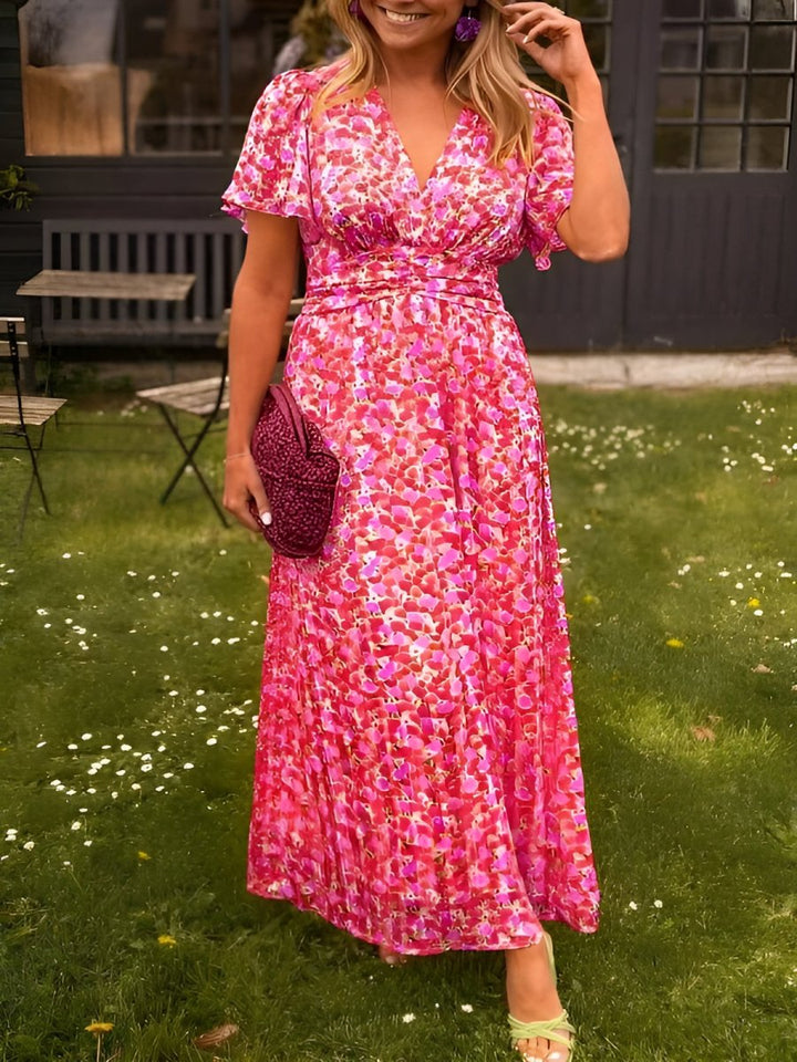 Isla | Elegant Puffed Sleeve Summer Maxi Dress