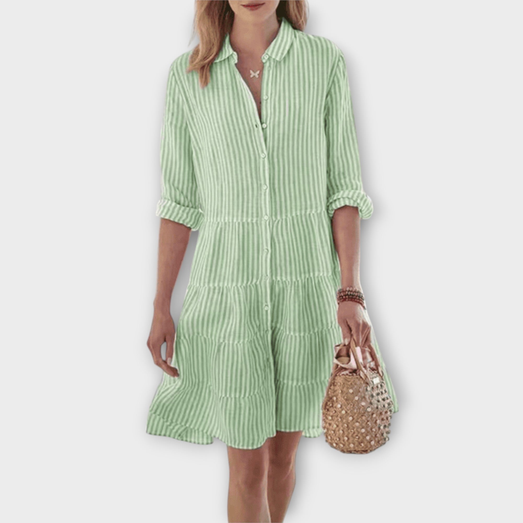 Adelina | Striped Breezy Summer Dress