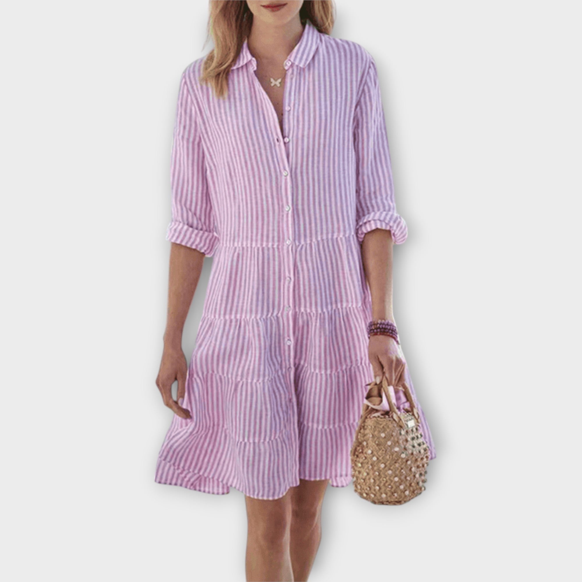 Adelina | Striped Breezy Summer Dress