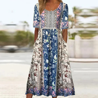 Hazel | Women's Casual Printed Midi Dress