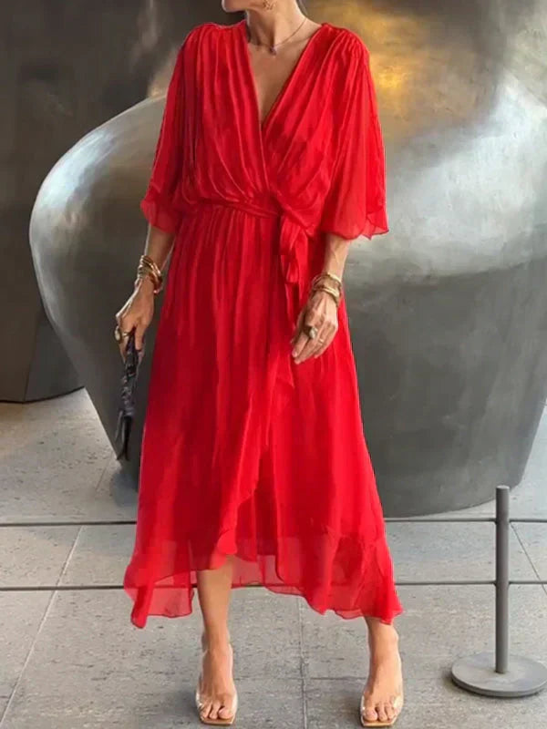 Whitney | Women's Summer V-Neck Maxi Dress