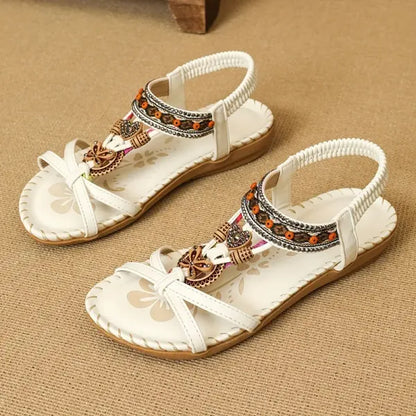 Gaelle | Women's Boho Flat Toe Loop Sandals