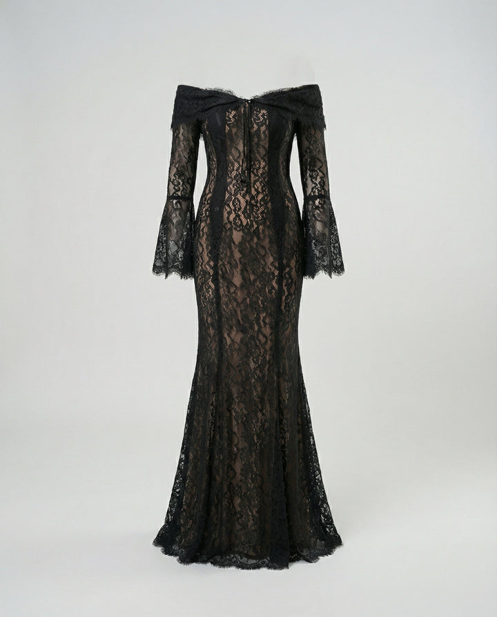 Vera | Women's Elegant Maxi Wedding Guest Dress with Sleeves