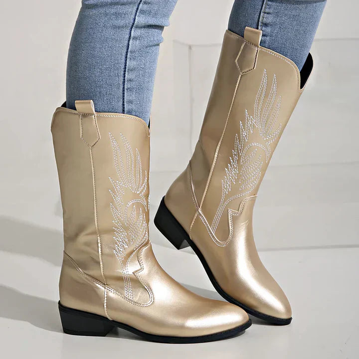 Alina | Women’s Mid Calf Western Cowboy Boots