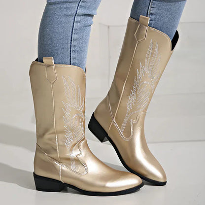 Alina | Women’s Mid Calf Western Cowboy Boots